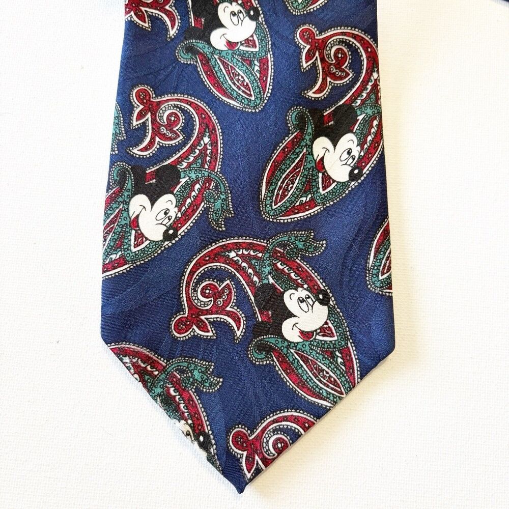 Mickey Unlimited Balance Inc Neck Tie Blue Paisley Mickey Mouse Business Classic